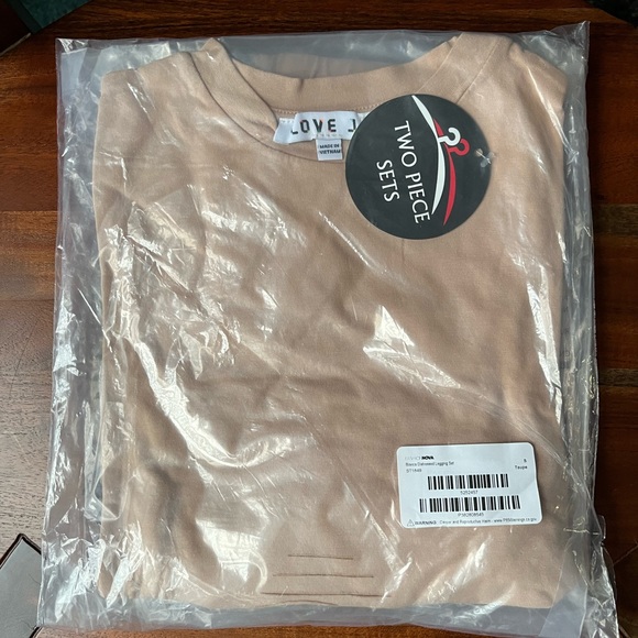 Fashion Nova Taupe Bianca Distressed Legging Set - Picture 7 of 11